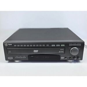 GE GE5803P 3‑Disc DVD Player Karaoke MIC Inputs Dolby Digital DTS Tested Works